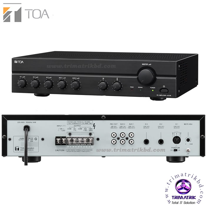 TOA A2060 60Watt Mixer Power Amplifier TRIMATRIK Infotech BD
