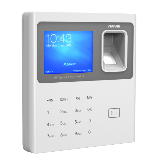 Anviz W1 Colour Screen Fingerprint & RFID Clocking in Machine 3 Anviz W1 Colour Screen Fingerprint & RFID Clocking in Machine - Image 3