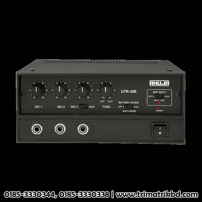 Ahuja UTR-30E 25 WATTS LOW WATTAGE PA MIXER AMPLIFIER 2 Ahuja UTR-30E