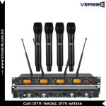 Verbex VT-UR4000 UHF 4-Wireless Microphone Set