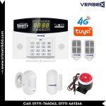Verbex W214 4G Tuya Smart Alarm System Wireless Burglar Smart Home Security Alarm Control LCD Display IP Camera Motion Sensor