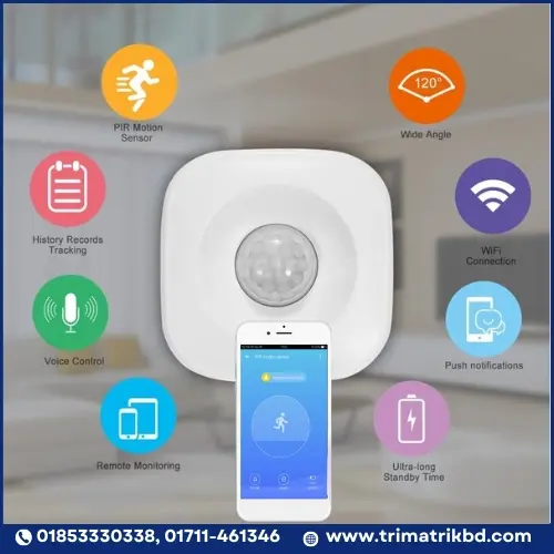 Verbex VT-PIR03W WiFi PIR Motion Sensor Wireless Infrared Detector Security Sensor (Smart life APP Control)