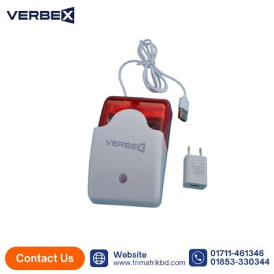 Verbex VT-APS103  Wireless Indoor Sound and Light Siren Portable Siren