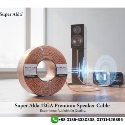 Super Alda 12GA Premium Audio Speaker Cable for Sound Systems