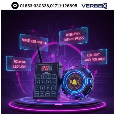 Verbex VT-K-TP10 Black DC7.5V Queue System