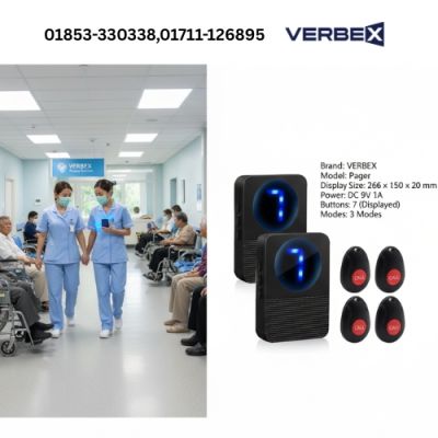 Verbex VT-k-236 Hospital Calling Pager And Receiver
